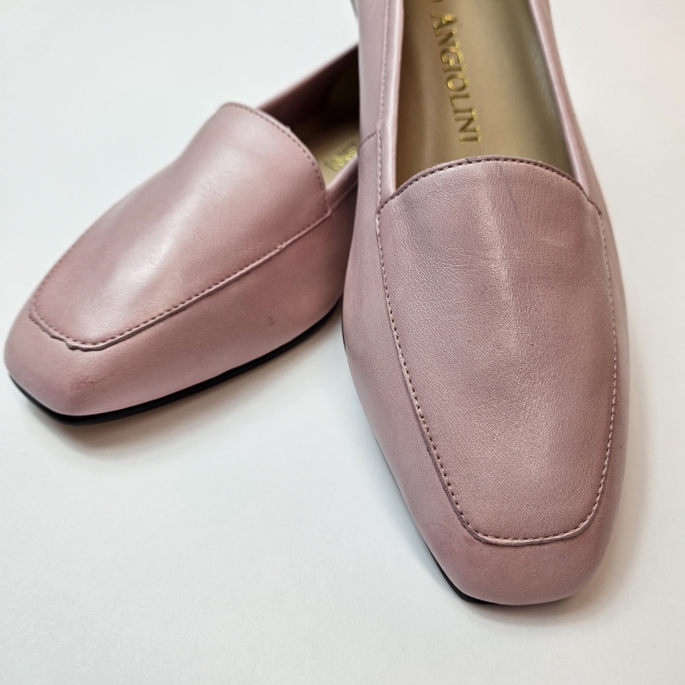 Enzo Liberty Made In ITALY Softest Leather Loafers Baby Pink Size 7M - Picture 3 of 16